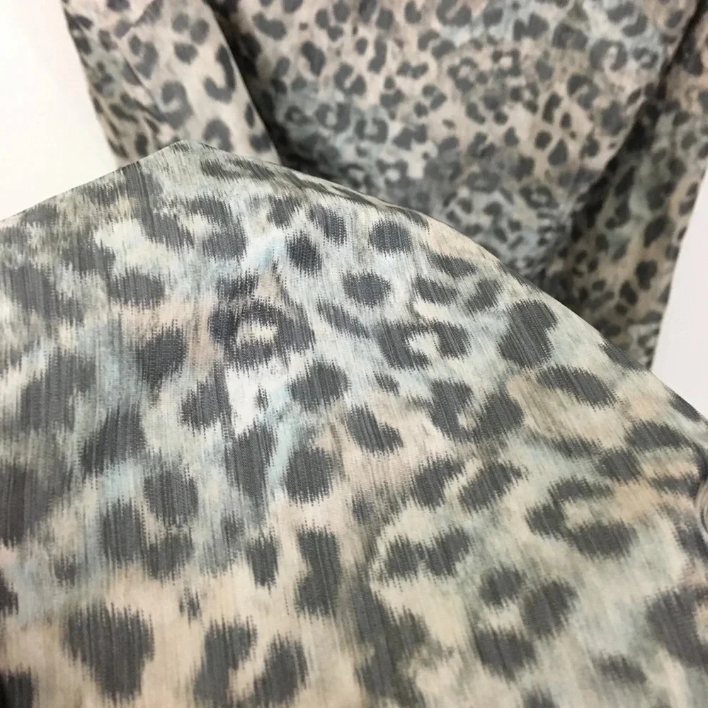 Andrew Marc Leopard Print Cowl Neck Dress - Picture 5 of 8